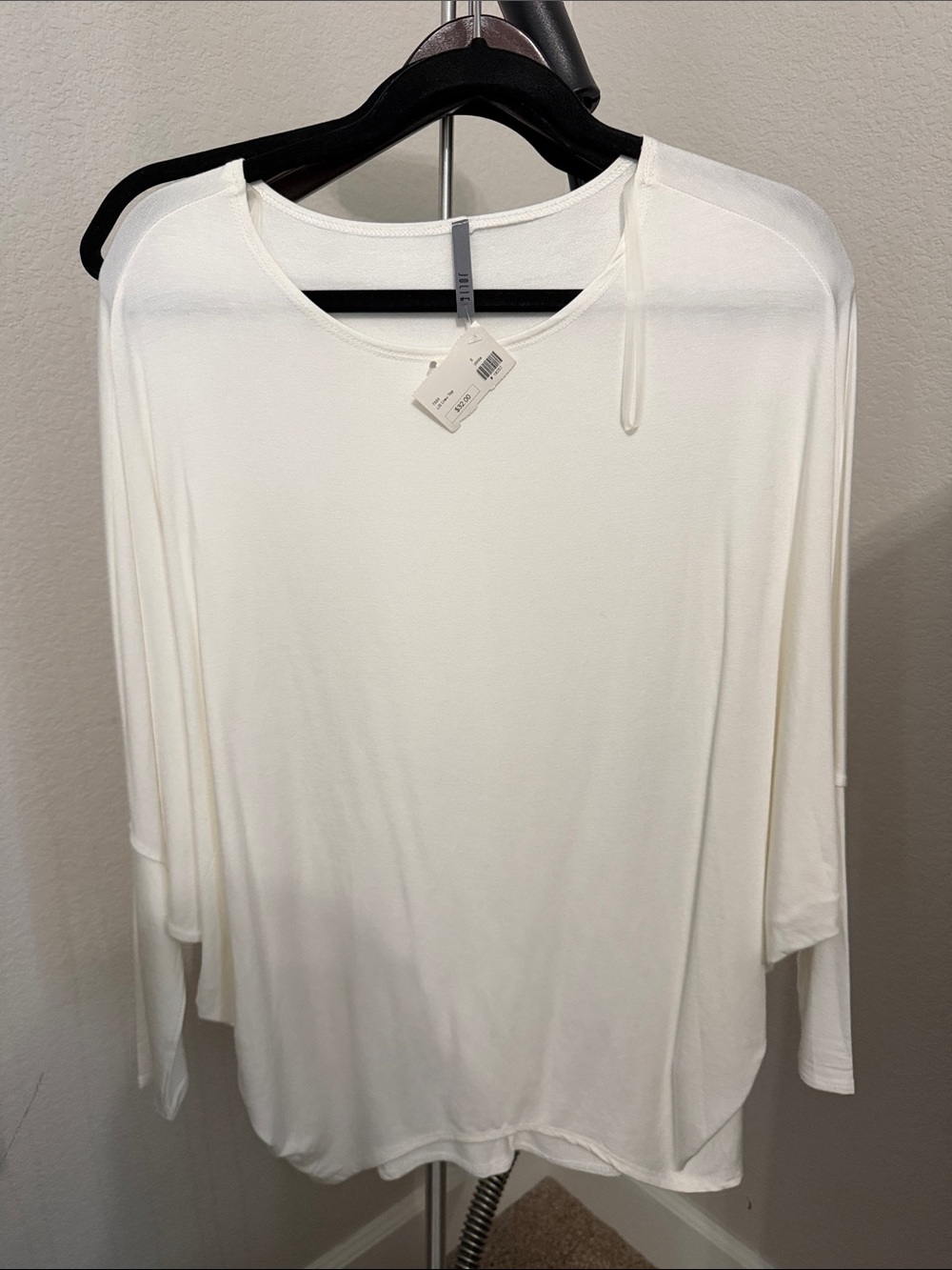 Jolie Cream Long-Sleeve Lightweight Pullover